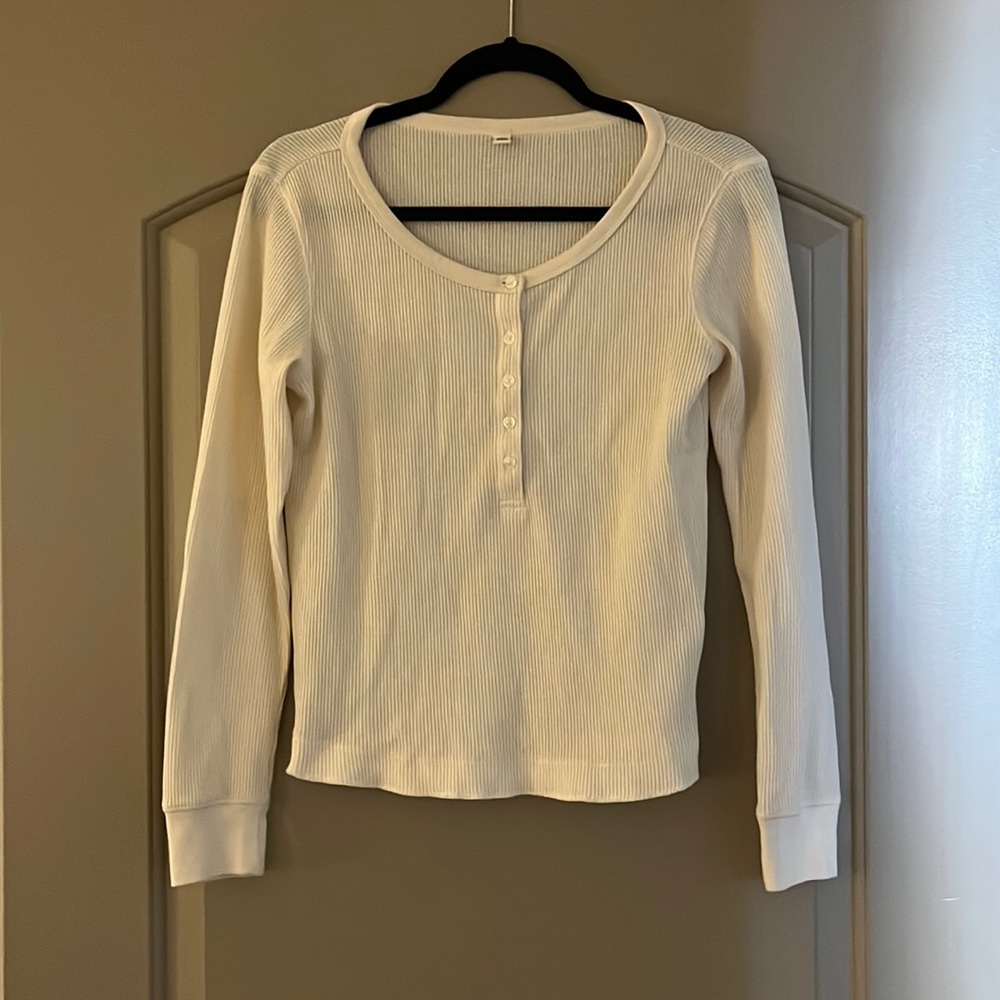 Uniqlo Waffle Knit Henley
